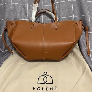 Polene Brown Leather Tote Bag